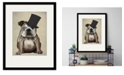 Courtside Market English Bulldog, Formal Hound and Hat 16" x 20" Framed and Matted Art